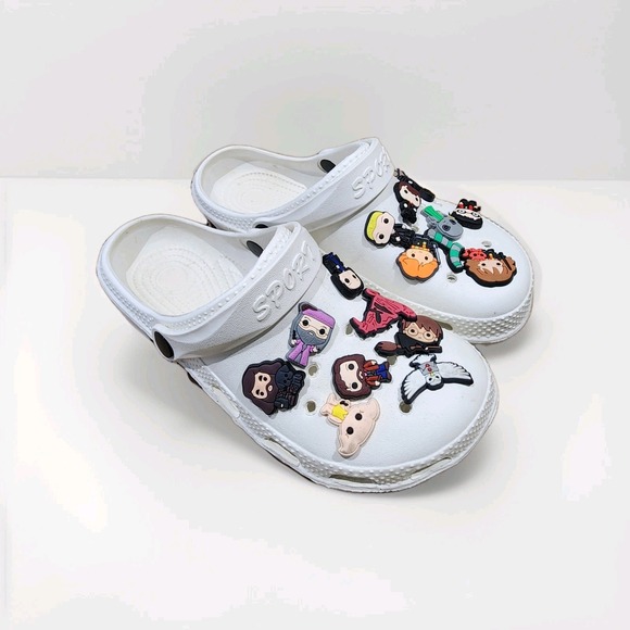 Jibbitz Other - Kids White Clog Sandals Harry Potter Jibbitz Charms Size 30 Slip On Shoes